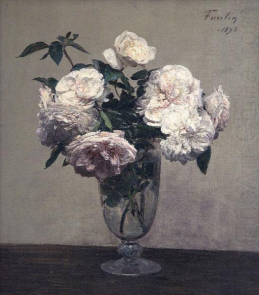 Henri Fantin-Latour Vase des roses china oil painting image